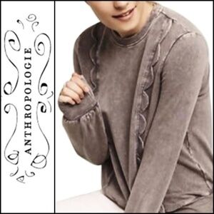 ERI & ALI Anthropologie Scalloped Sweatshirt!